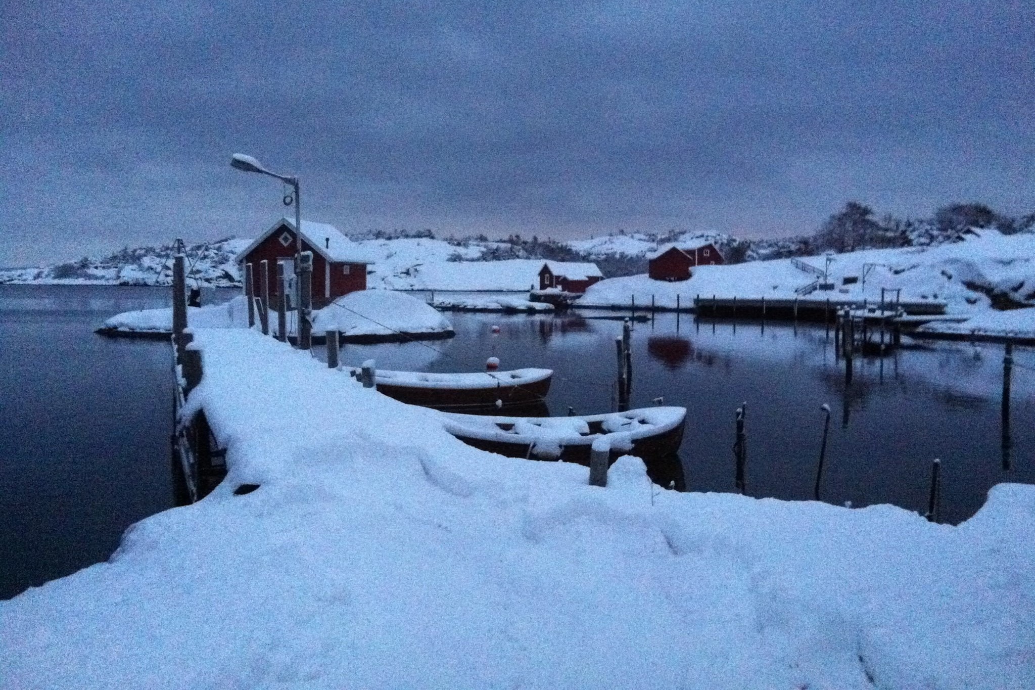 naturbilde av vinterlandskap på Hvaler
